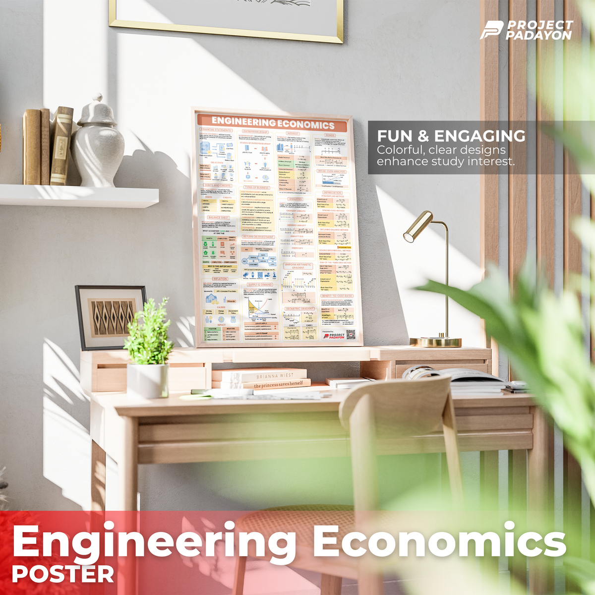 Engineering Economics B3 size Matte Finish for STEM students, college and board exam reviewees