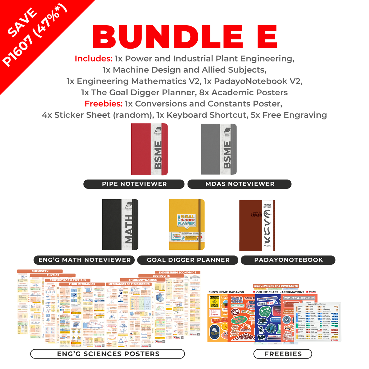 ME BUNDLES - Machine Design and Allied Subjects + Power and Industrial Plant Engineering