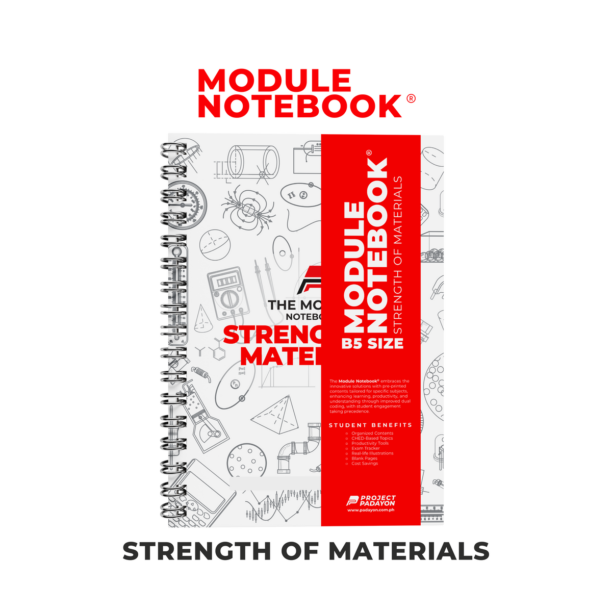 Module Notebook - Strength of Materials (Mechanics of Deformable Bodies) - Engineering Sciences - B5 Spring Notebook