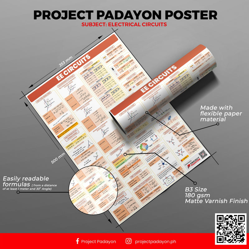 EE Circuits B3 size Matte Finish for STEM/College students and board exam reviewees
