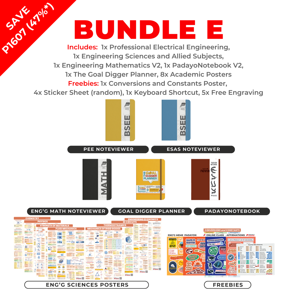 EE BUNDLES -Version 2 - Eng'gSciences & Allied Subjects + Professional Electrical Engineering +Math