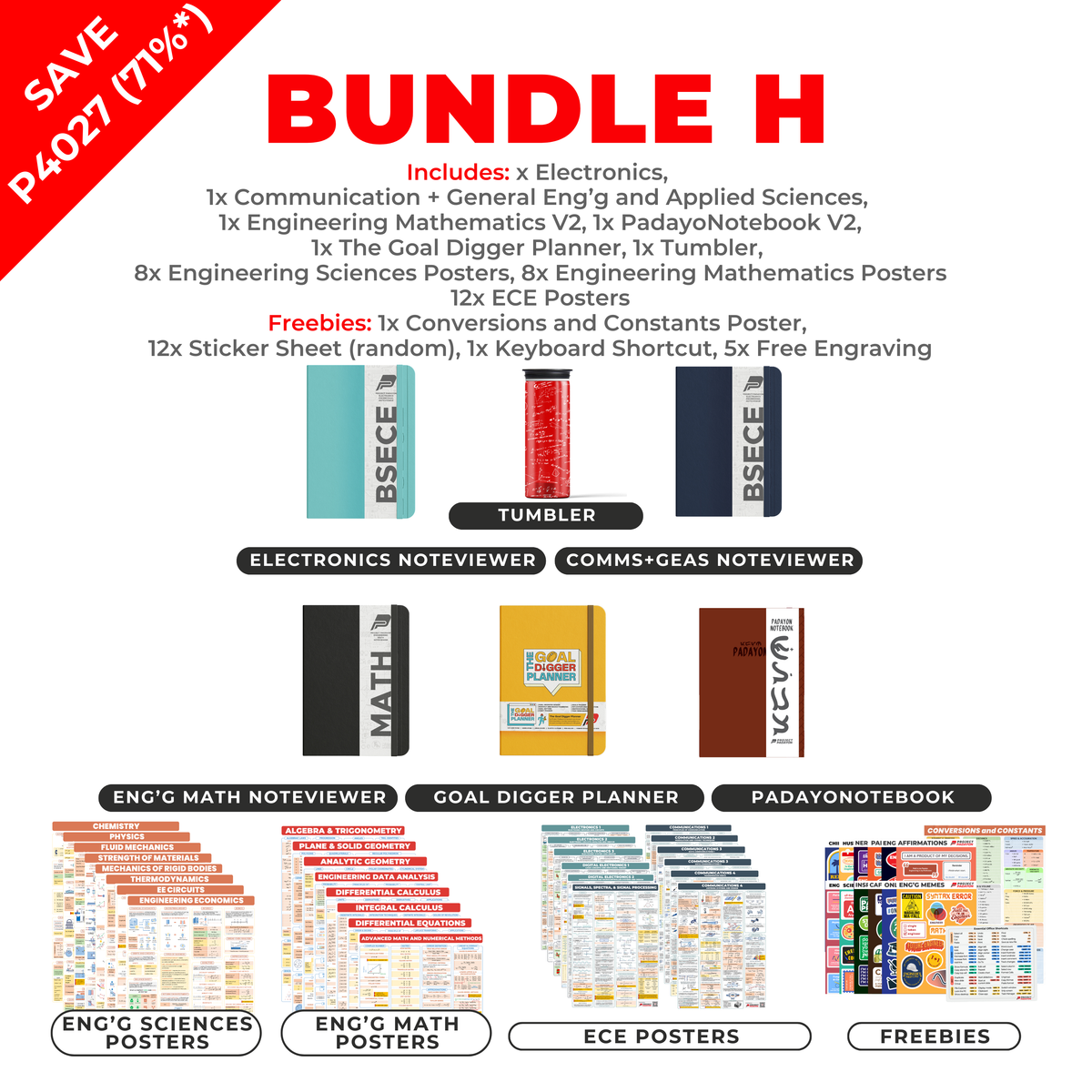 ECE BUNDLE - GEAS + COMMs + ELECs + MATH