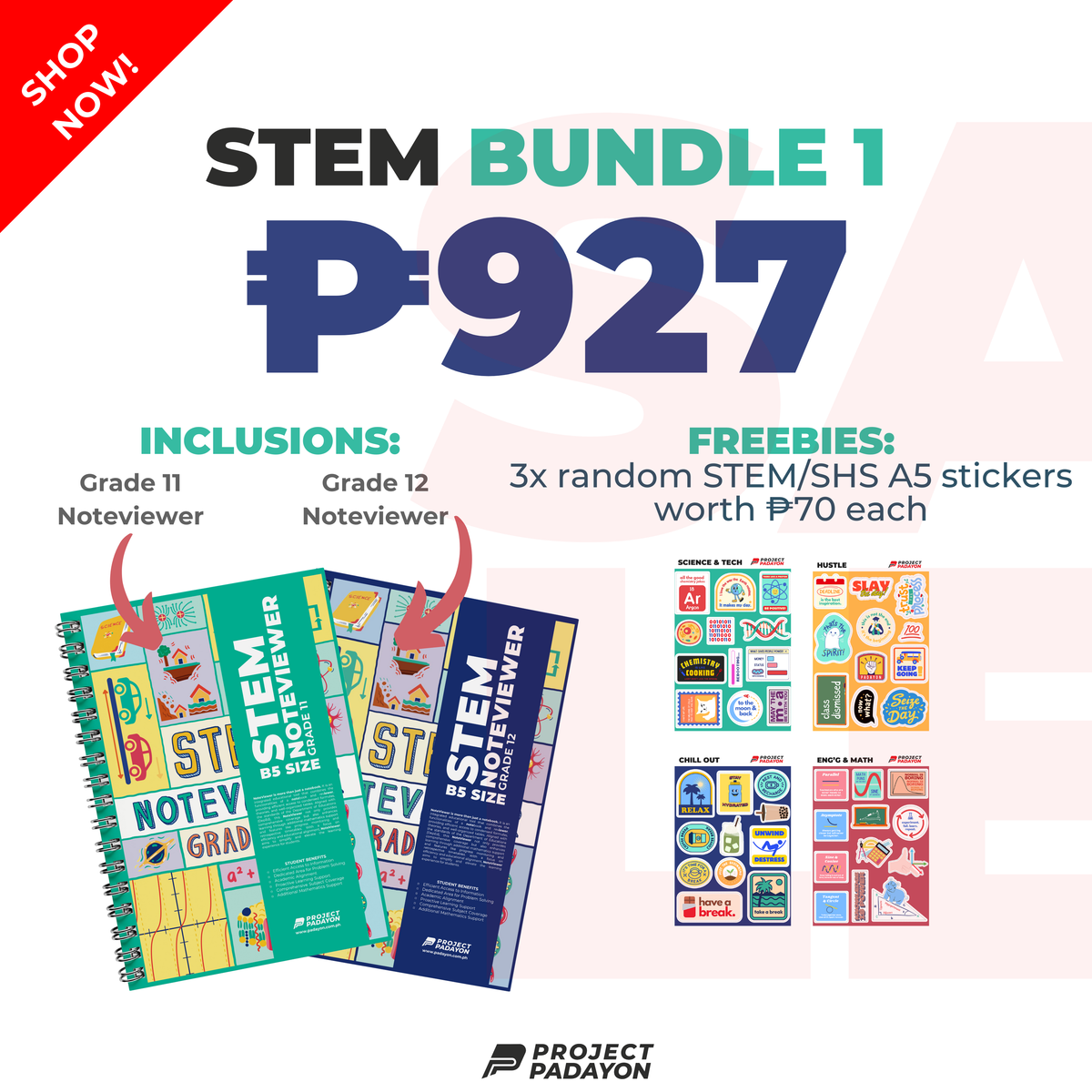 STEM Noteviewers + SHS posters Bundles by Project Padayon