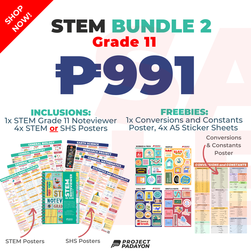 STEM Noteviewers + SHS posters Bundles by Project Padayon