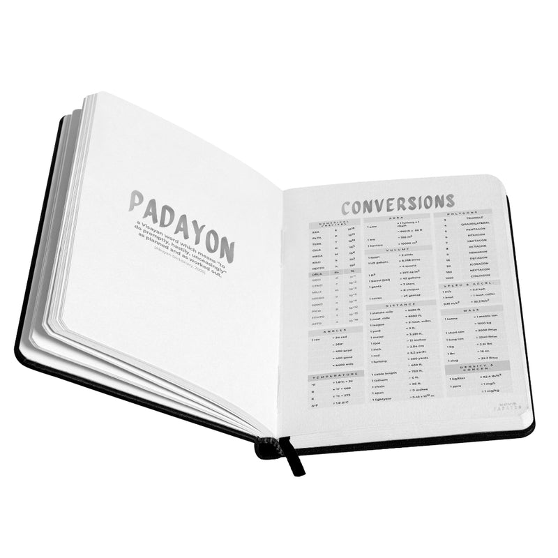 PADAYON Notebooks with Conversions and Constants - Leather Notebook, Engineering - Project Padayon