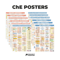 Chemical Engineering (ChE) Bundle Posters - ChE Processes & Physical + Chemical Priciples