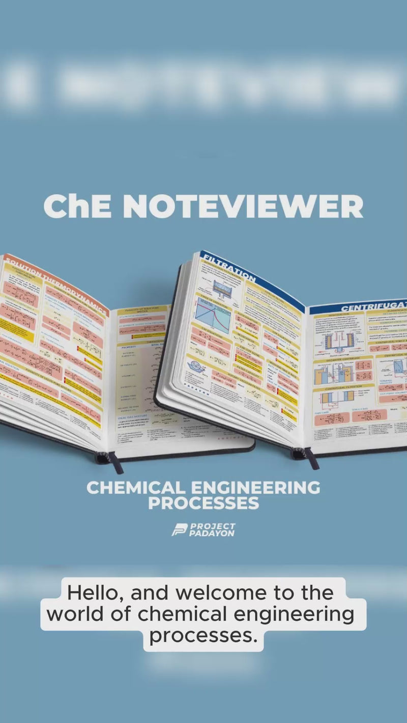 Chemical Engineering NoteViewer - Chemical Engineering Processes [Notebook + Reviewer] - Leather Notebook - Project Padayon