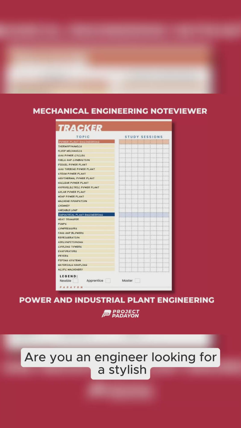 Mechanical Engineering NoteViewer - Power and Industrial Plant Engineering (PIPE) - Leather Notebook