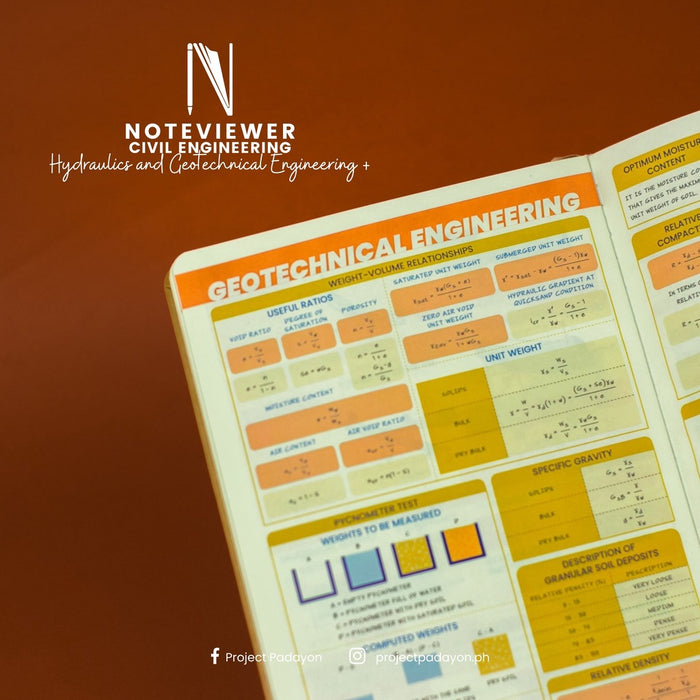 Civil Engineering NoteViewer - Hydraulics and Geotechnical Engineering + (HGE) [Notebook + Reviewer - Leather Notebook