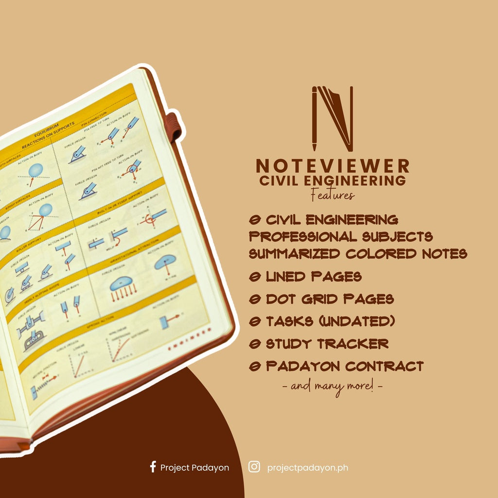 Civil Engineering NoteViewer - Structural Engineering and Construction (SCE) - Leather Notebook