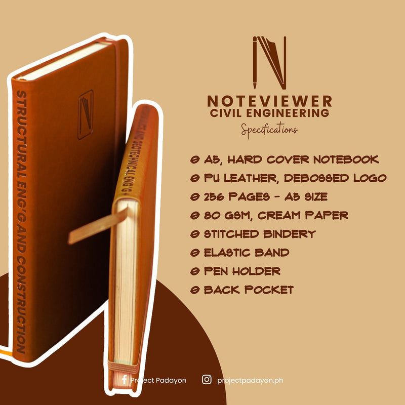 Civil Engineering NoteViewer - Structural Engineering and Construction (SCE) - Leather Notebook