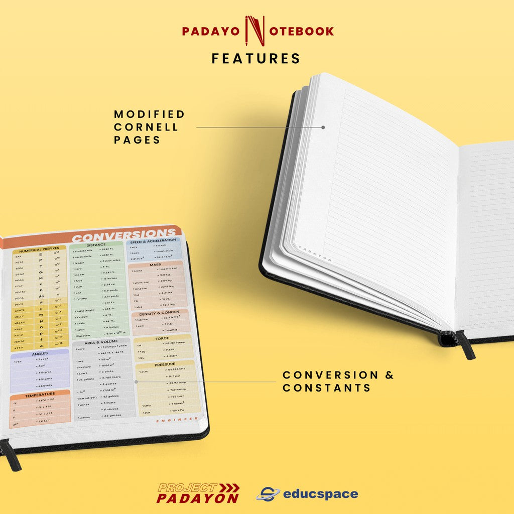 PADAYON Notebooks  with Conversions and Constants